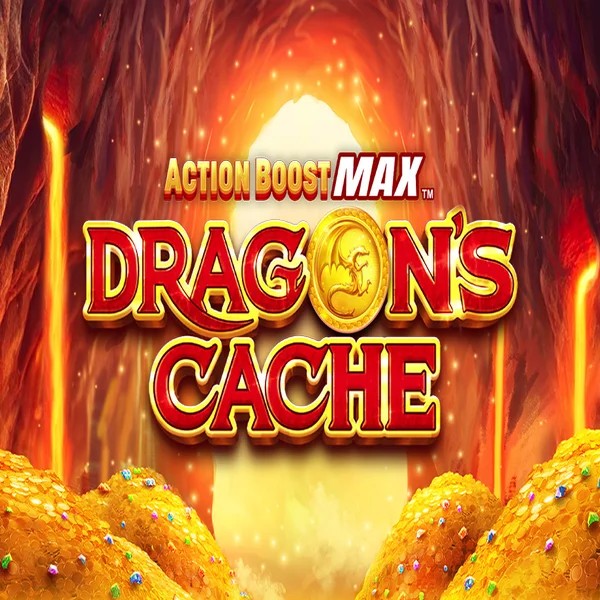 Action Boost Max Dragon's Cache game by SpinPlay Games – logo hosted on Spinorhino Casino