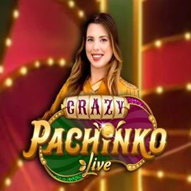 Crazy Pachinko online game logo by Evolution on spinorhino-casino.eu