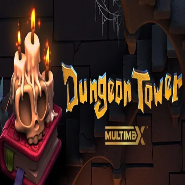 Dungeon Tower slot logo by Peter & Sons at Spinorhino Casino