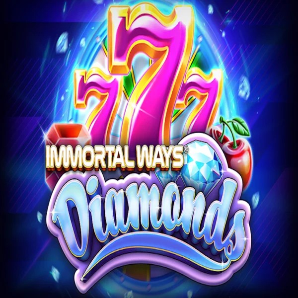 Immortal Ways Diamonds slot logo by RubyPlay at Spinorhino Casino