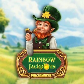 Rainbow Jackpots Megaways logo by Red Tiger Gaming at Spinorhino Casino