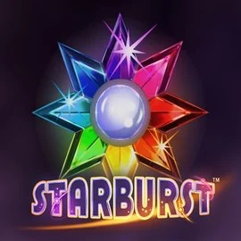 Starburst logo – Slots by NetEnt at Spinorhino Casino