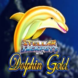 Dolphin Gold with Stellar Jackpots logo – Jackpots by Lightning Box Game at Spinorhino Casino