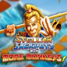 Stellar Jackpots with More Monkeys casino game by Lightning Box Game – featured logo at Spinorhino Casino